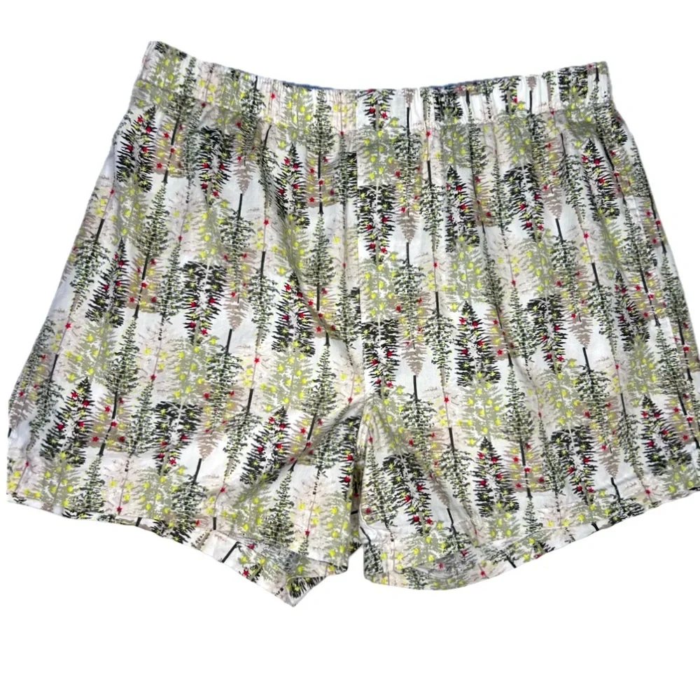 BANANA REPUBLIC Christmas Tree Forest MEN'S 100% Cotton Boxer Underwear sz‎ S